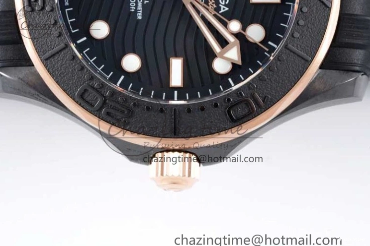 0521 Stretchable Seamaster Diver 300M ORF 1:1 Best Edition Black Ceramic Black Dial on Black Rubber Strap A 7794